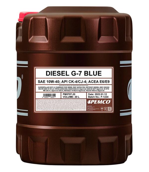 370586.jpg PEMCO Diesel G-7 10W-40 E6/E9 (E8/E11) - 20L