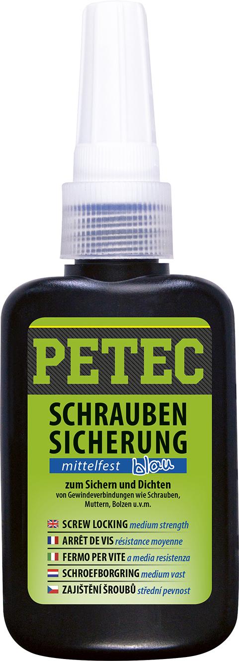 371772.jpg PETEC Zaisťovač skrutiek stredná pevnosť modrá - 250g fľaša