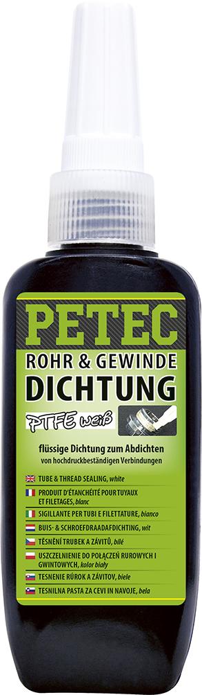 371789.jpg PETEC Tesnenie potrubia a závitov, nízkopevnostné biele - 50g fľaša