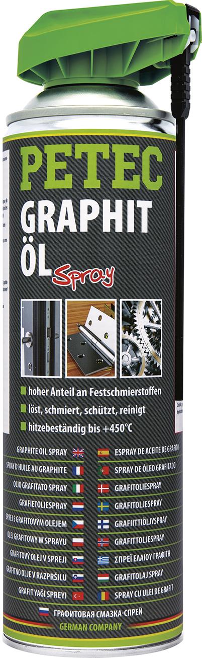 PETEC Grafitový olej v spreji, Univerzálny olej - 500ml