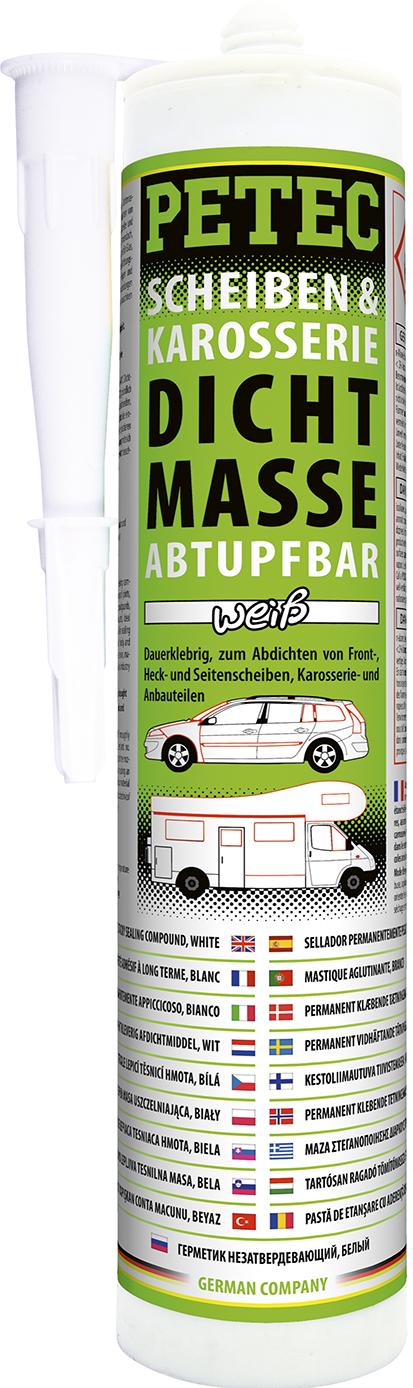 PETEC Tesniaca hmota na čelné sklo a karosériu biela - 310ml kartuša