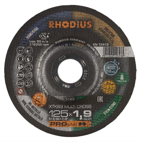 496769.jpg RHODIUS Rezný kotúč XTK69 MULTI CROSS - 125x19x22,23mm