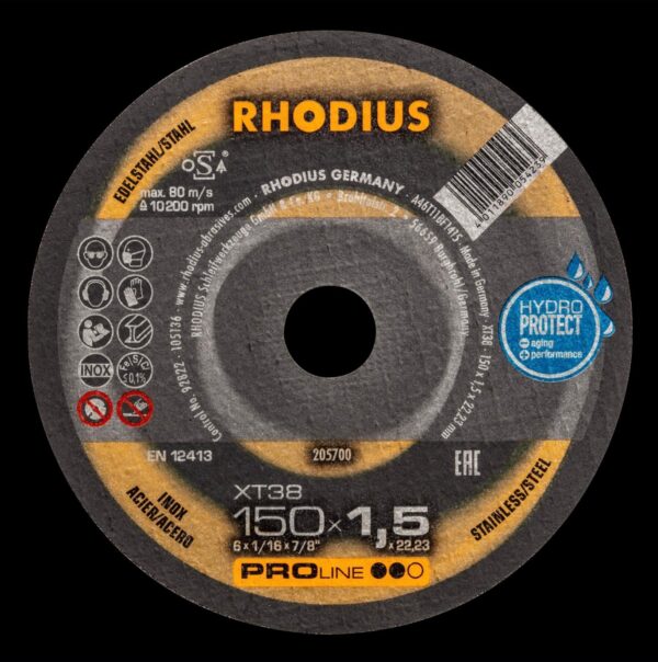 496802.jpg RHODIUS Rezný kotúč XT38 - 150x1,5x22,23mm
