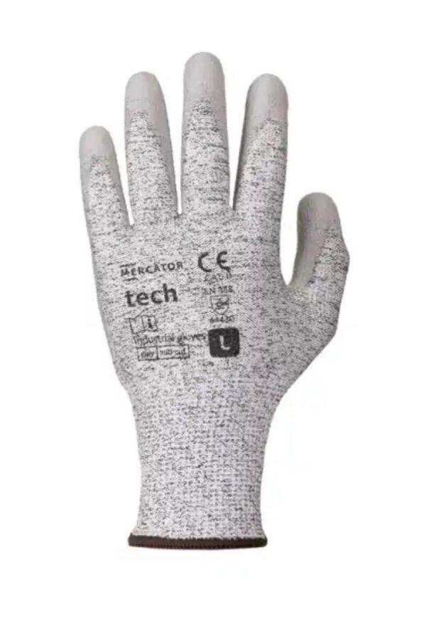 Rukavice MERCATOR tech grey anti-cut PU, veľ. M